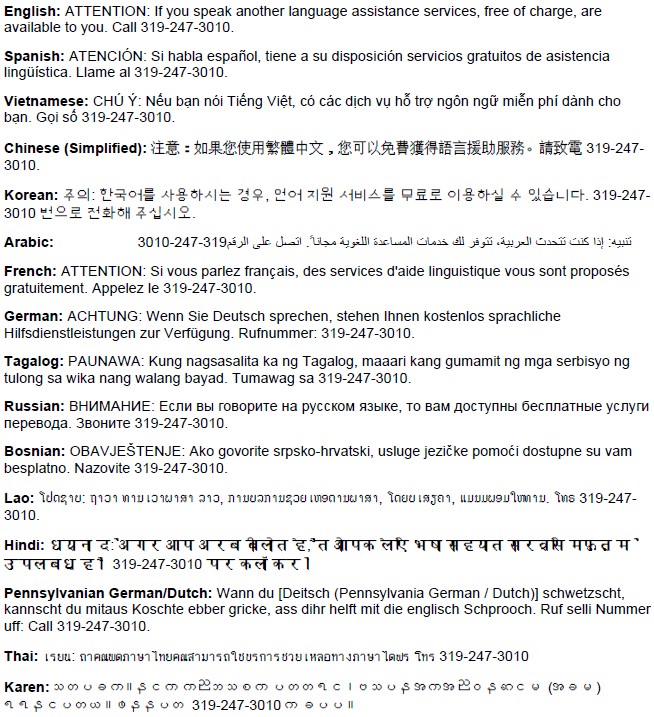 A list of languages