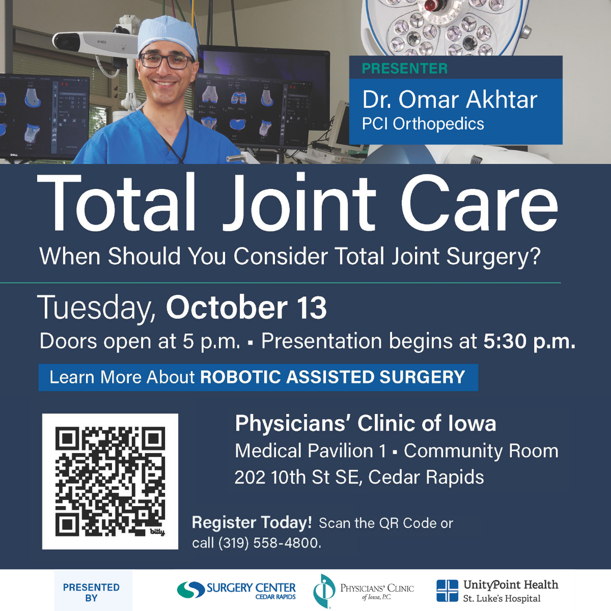 total joint care seminar graphic