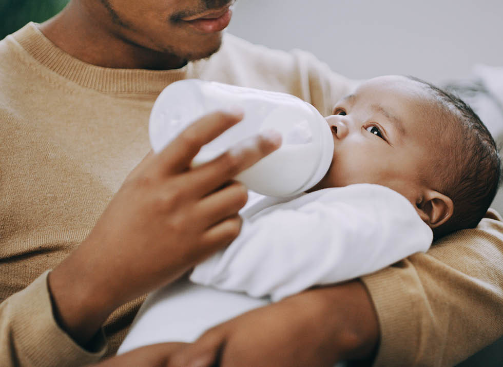 Bottle feeding the breast fed baby