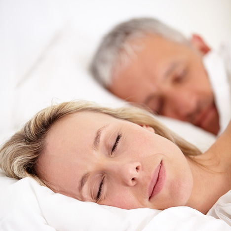 Adults sleeping soundly