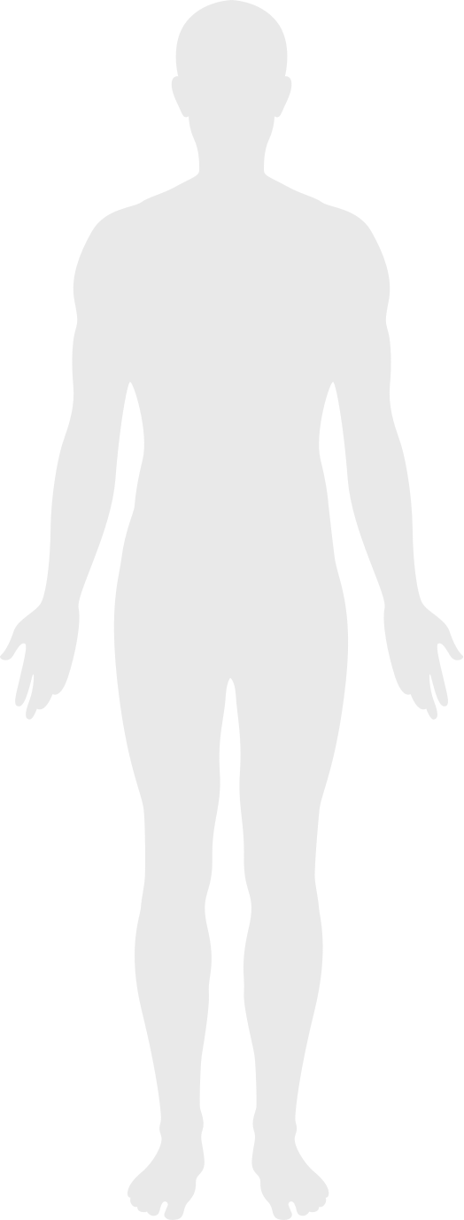 silhouette of the front of a human body